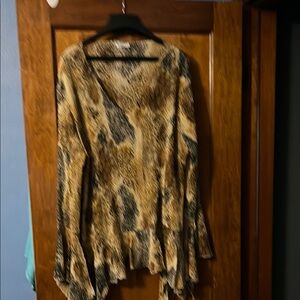 Animal Print Long Sleeve Top